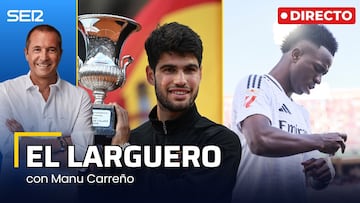 El Larguero, en directo: El Valencia, contra el documental de Vinicius y Alcaraz se corona en Roma