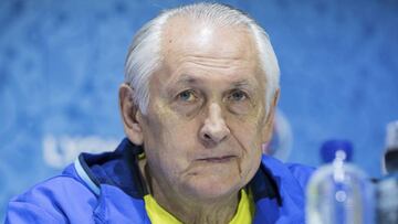 Mykhailo Fomenko, durante una rueda de prensa.
