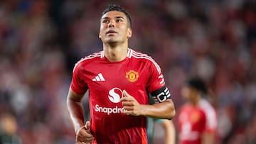 Casemiro, jugador del Manchester United, durante un amistoso de pretemporada.
