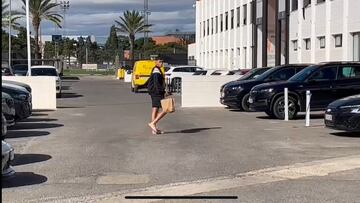 Hugo Duro en la Ciudad Deportiva de Paterna