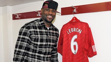 The LA Lakers star has managed to attend Liverpool games in the English city.