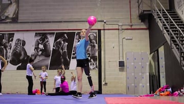 Marta Casado durante un entrenamiento.