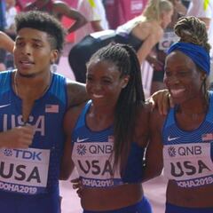 El relevo 4x400 mixto se estrena con récord mundial de EE UU