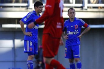 Rojas y Lorenzetti lamentan el 2-1 del cuadro chillanejo.