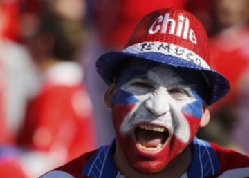 Hinchas chilenos vivieron la final con entusiasmo. 