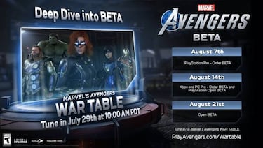 Marvel's Avengers: beta confirmada para agosto; primero en PS4