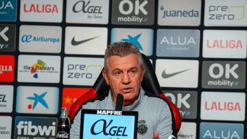 Javier Aguirre, entrenador del Mallorca, en la rueda de prensa previa al partido contra Las Palmas en Son Moix.