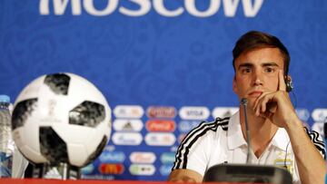 Tagliafico, durante una rueda de prensa en el Mundial.