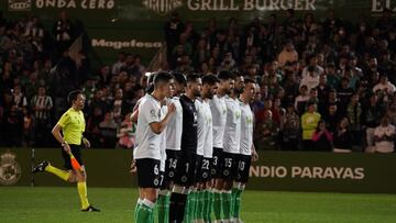 Once del Racing frente al Alavés en El Sardinero.