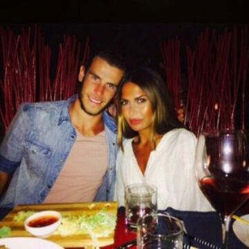 Gareth Bale y su mujer Emma Rhys-Jones.