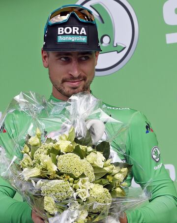 Peter Sagan con el maillot verde en la tercera etapa del Tour de Francia 2019. 
