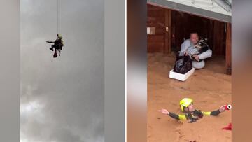 El agónico rescate de película de una mujer, su perro y su gato atrapados por la DANA y con el agua hasta arriba