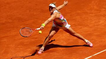 Angelique Kerber, durante su partido ante la checa Barbora Strycova en el Mutua Madrid Open.
