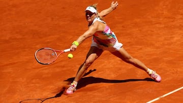 Angelique Kerber, durante su partido ante la checa Barbora Strycova en el Mutua Madrid Open.