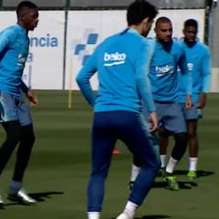 Dembélé se entrena con el grupo y podría estar en Old Trafford