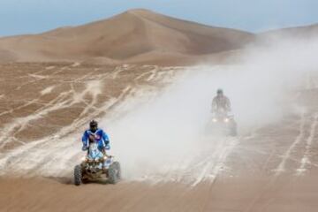 Novena etapa entre Iquique y Calama. E italiano Juan Carlos Carignani y el portugués Ricardo Vinet.