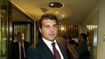 <b>PRUDENTE.</B> Joan Laporta no quiere celebrar por anticipado el título de Liga.