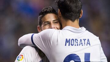 James Rodr&iacute;guez, autor de dos goles en el triunfo 6-2 contra Deportivo la Coru&ntilde;a