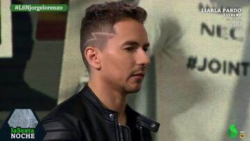 El piloto de motociclismo Jorge Lorenzo en el programa La Sexta Noche