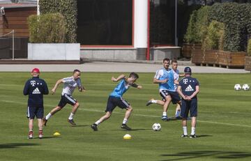 El Bayern se prepara antes del partido frente al Real Madrid