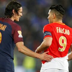 Cavani contra Falcao, dos leyendas del gol cara a cara