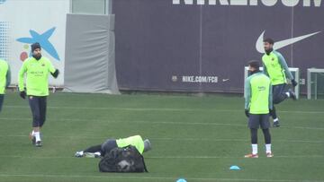 ¡Lo que le faltaba al Barça! El susto de 'Masche' en el entreno