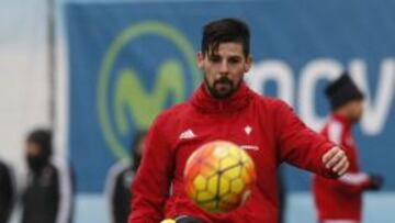 Nolito, durante un entrenamiento.