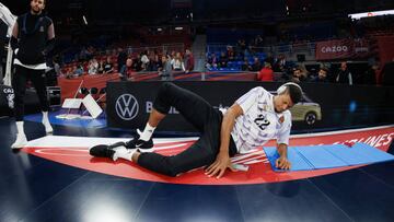 Tavares, el pasado jueves 29 de diciembre en Vitoria antes de jugar contra el Baskonia.