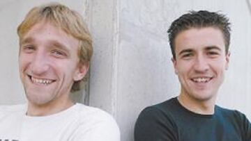 <b>ETERNOS RIVALES. </b>Los atléticos Rivas y Gabi confían en derrotar el domingo al Real Madrid.