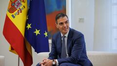 El presidente del Gobierno, Pedro Sánchez, en el Complejo de la Moncloa, a 13 de junio de 2024, en Madrid (España). Mario Draghi se encuentra en España para recibir el Premio Europeo Carlos V el próximo viernes, día 14 de junio, en el Monasterio de San Jerónimo de Yuste en una ceremonia presidida por el Rey Felipe VI.
13 JUNIO 2024;MONCLOA;INTERNACIONAL;POLÍTICA;PRESIDENTE;
Alejandro Martínez Vélez / Europa Press
13/06/2024