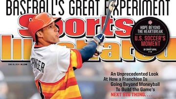 George Springer protagoniza la ya famosa portada de Sports Illustrated que predijo la victoria de los Astros en Serie Mundial.