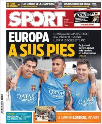 Portadas de la prensa mundial