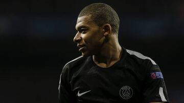 Kylian Mbappe (PSG). UCL Champions League match between Real Madrid vs PSG at the Santiago Bernabeu stadium in Madrid, Spain, February 14, 2018.