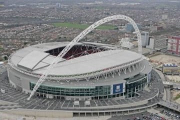 Vista aérea de Wembley Park cuando terminaron las obras en 2007