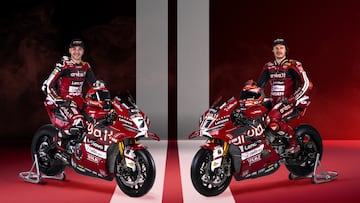 Lecuona y Bulega, en la presentación del equipo Aruba Ducati de Superbike.