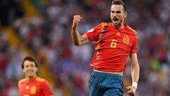 Soccer Football - 2019 UEFA European Under-21 Championship - Final - Spain v Germany - Dacia Arena, Udine, Italy - June 30, 2019  Spain&#039;s Fabian Ruiz celebrates scoring their first goal   REUTERS/Alberto Lingria