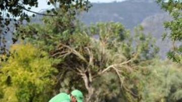 <b>SOBRIO. </b>Sergio García es líder indiscutible en el Castelló Masters.