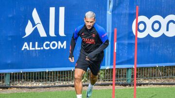 Leandro PAREDES of PSG during the training of Paris at Camp des Loges on August 30, 2022 in Paris, France. (Photo by Franco Arland/Icon Sport via Getty Images)