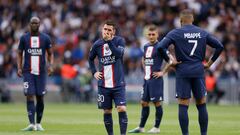 Soccer Football - Ligue 1 - Paris St Germain v Lorient - Parc des Princes, Paris, France - April 30, 2023 Paris St Germain's Lionel Messi reacts REUTERS/Christian Hartmann