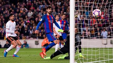 André Gomes firmó el gol 51 que ha encajado el Valencia en Liga.
