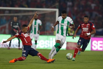 Atlético Nacional e Independiente Medellín empataron en el clásico paisa de la décima jornada de la Liga BetPlay 2023-I. Luciano Pons y Dorlan Pabón marcaron los dos goles del compromiso.