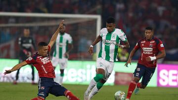 Atlético Nacional e Independiente Medellín empataron en el clásico paisa de la décima jornada de la Liga BetPlay 2023-I. Luciano Pons y Dorlan Pabón marcaron los dos goles del compromiso.