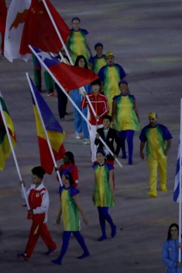 Riveros lideró a Chile en la ceremonia de Clausura