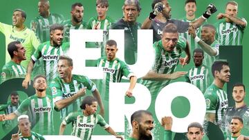 Imagen del Betis para festejar su pase a Europa.