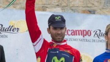 Alejandro Valverde, ganador de la etapa y lider de la vuelta ciclista a Andalucía.