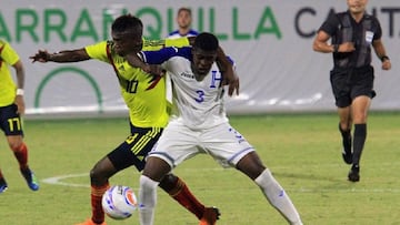 Colombia y Honduras empataron 1-1 en la segunda fecha del f&uacute;tbol masculino de los Juegos Centroamericanos y del Caribe Barranquilla 2018