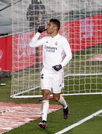 Casemiro celebrando el gol 1-0