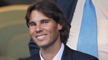 Rafa Nadal, en el palco del Bernabéu.