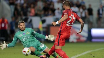 Jesé, durante su debut contra el Bastia.