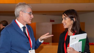 El presidente de Renfe, Isa¨ªas T¨¢boas, y la expresidenta de ADIF, Isabel Pardo de Vera, en una imagen de 2019